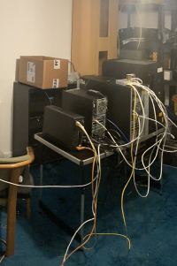 The servers before the rack.
