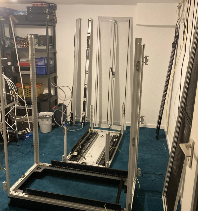 All the parts of the rack